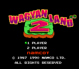 Wagyan Land 2 (english translation) Title Screen